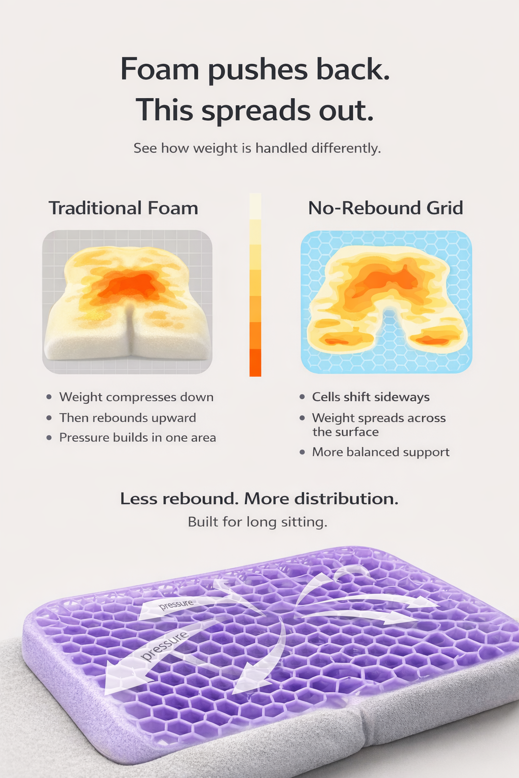 STILL No-Rebound Seat Cushion